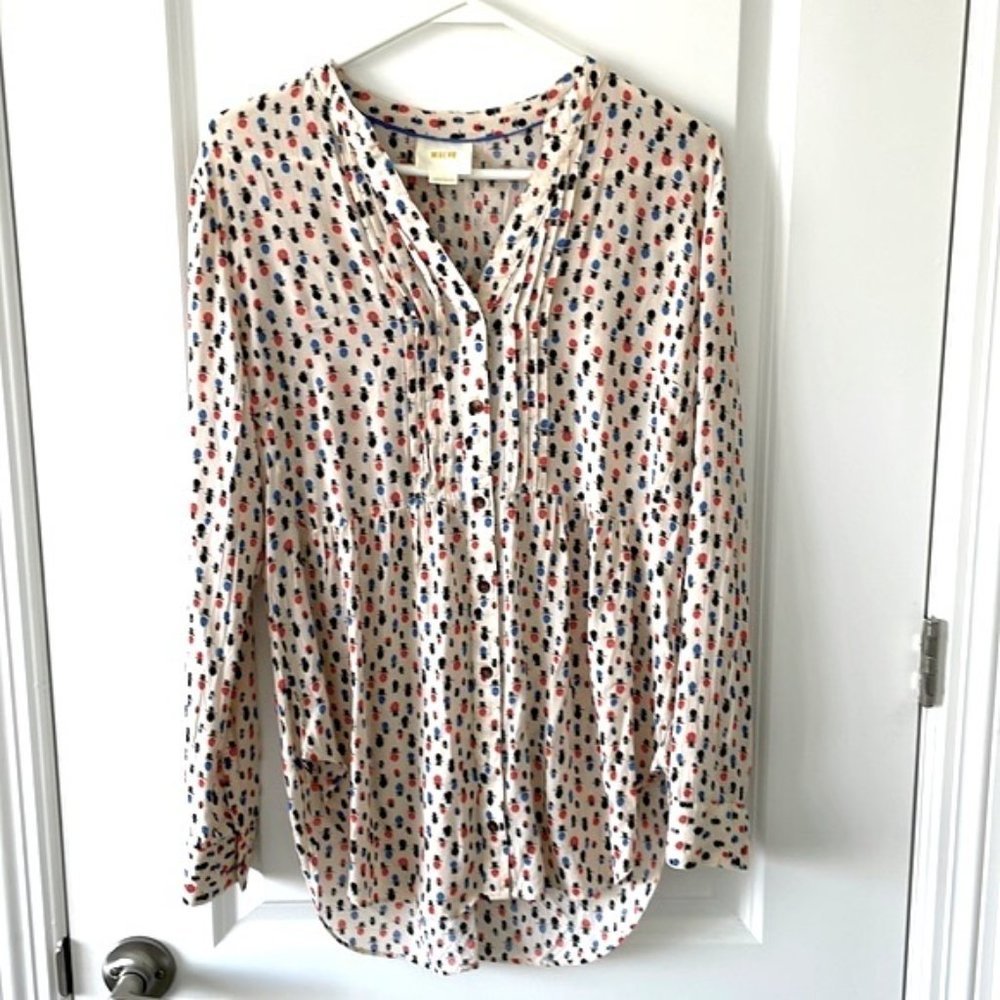Anthropologie Maeve Patterned Top Sz 8 - Picture 4 of 9